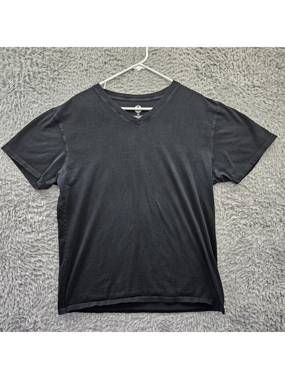 American Giant Premium Slub T Shirt Men XL V Neck USA Cotton *Pinhole Collar
